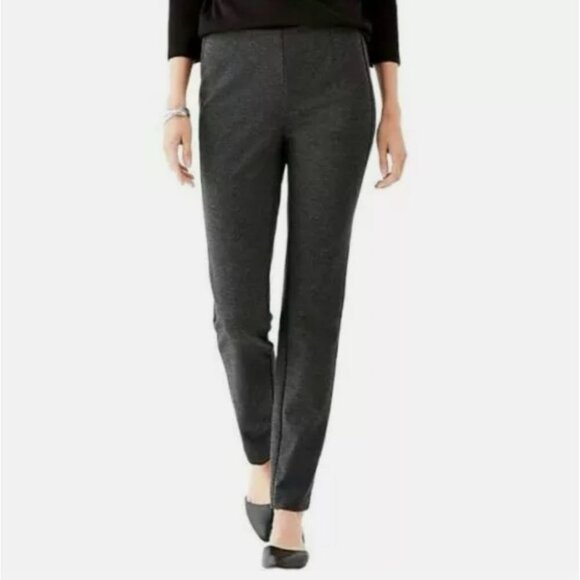 J. Jill Ponte Slim Leg Pull-on Pants Charcoal Gray Classic Casual New XXS Petite - Picture 9 of 9